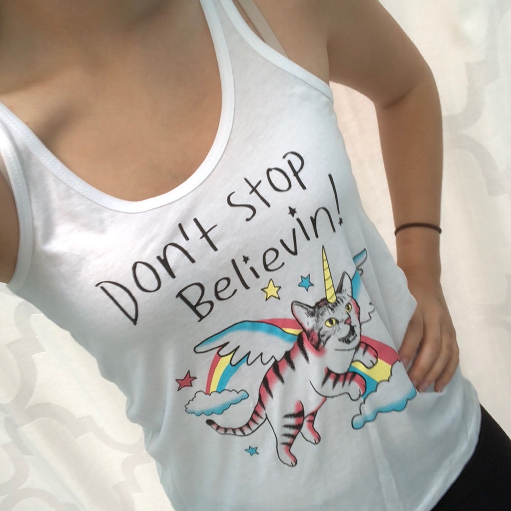 Don’t stop Believing cute tank